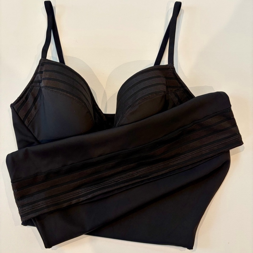 SPANX Assets Red Hot Black Shapewear Slimming Slip Dress Padded Bra XL - Picture 8 of 9